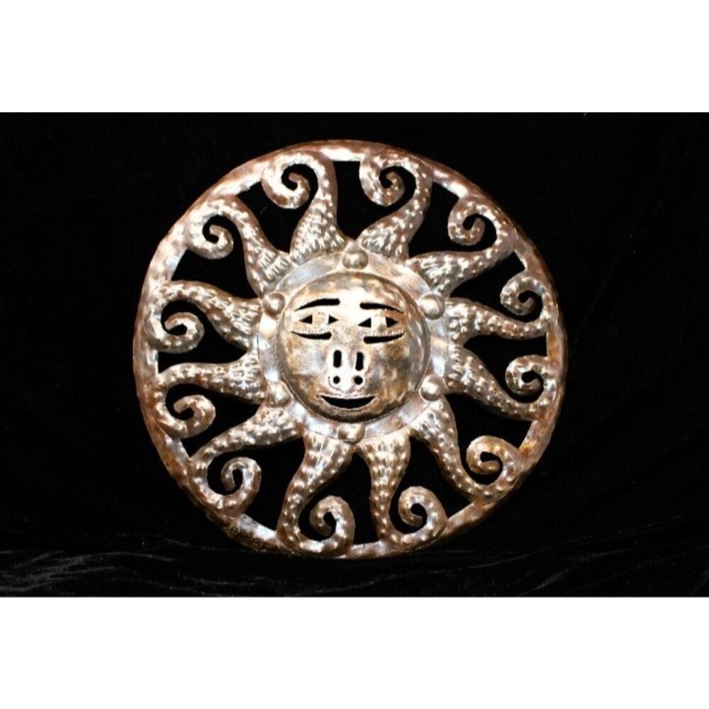 Prominent Jonas B(alan) Haitian 14" Signed Oil Drum Handcrafted Metal Art RARE